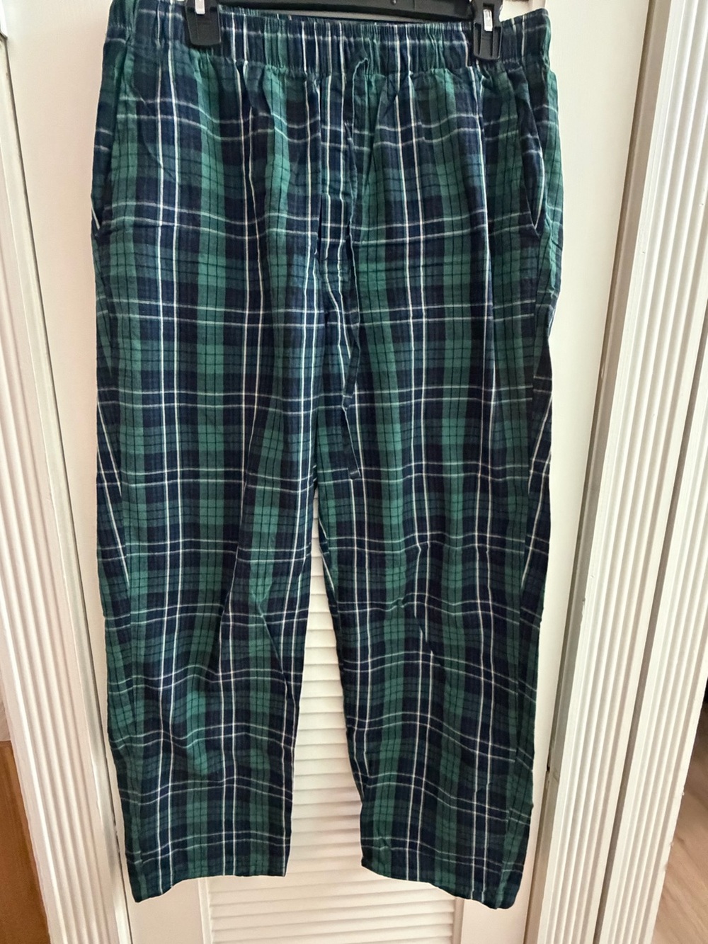 Men's Green & Navy Plaid Lounge Joggers